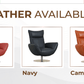 Global United 22" Modern Genuine Italian Leather Lounge Chair