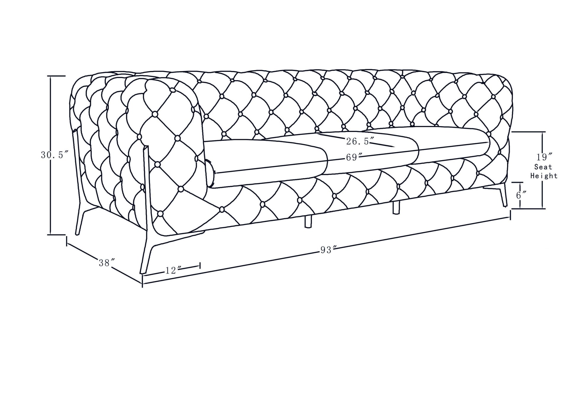Global United Transitional Top Grain 100% Italian Leather Upholstered Sofa