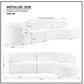 Luxury Modern Style Living Room Upholstery Curved Sofa with Chaise 2-Piece Set, Right Hand Facing Sectional, Boucle Couch, White
