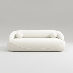 White sofa on a white background