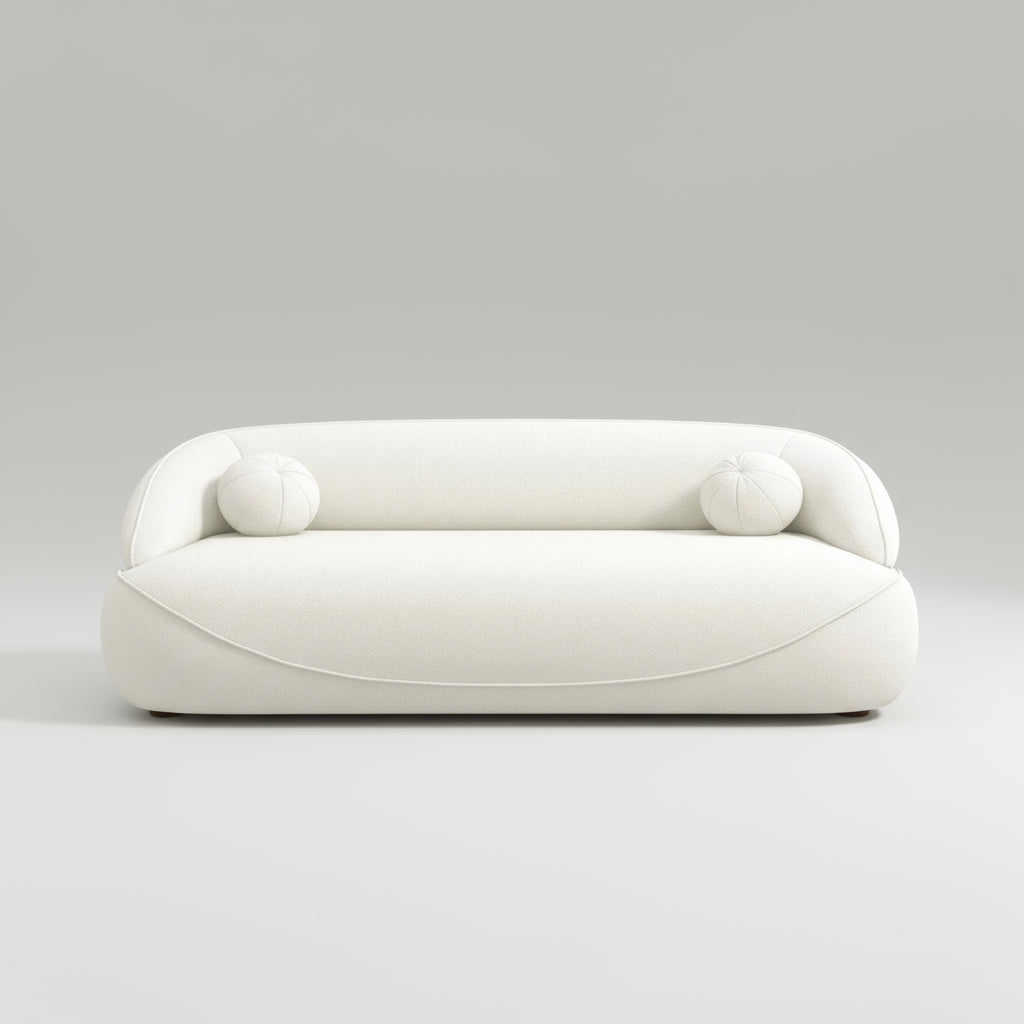 White sofa on a white background