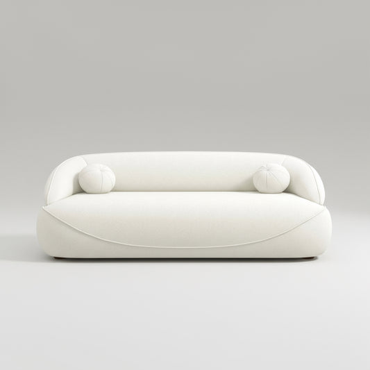 White sofa on a white background