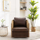 COOLMORE Swivel Barrel Chair, Comfy Round Accent Sofa Chair for Living Room, 360 Degree Swivel Barrel Club Chair, Leisure Arm Chair for Nursery, Hotel, Bedroom, Office, Lounge