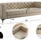 WKS5G Elegant beige leather main color, the sofa presents a calm and elegant appearance