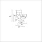 Global United 22" Modern Genuine Italian Leather Lounge Chair