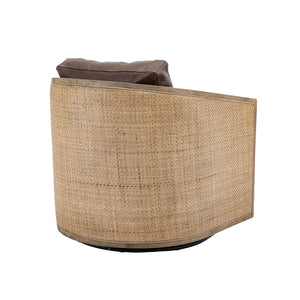 COOLMORE Swivel Barrel Chair, Comfy Round Accent Sofa Chair for Living Room, 360 Degree Swivel Barrel Club Chair, Leisure Arm Chair for Nursery, Hotel, Bedroom, Office, Lounge