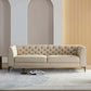 WKS5G Elegant beige leather main color, the sofa presents a calm and elegant appearance