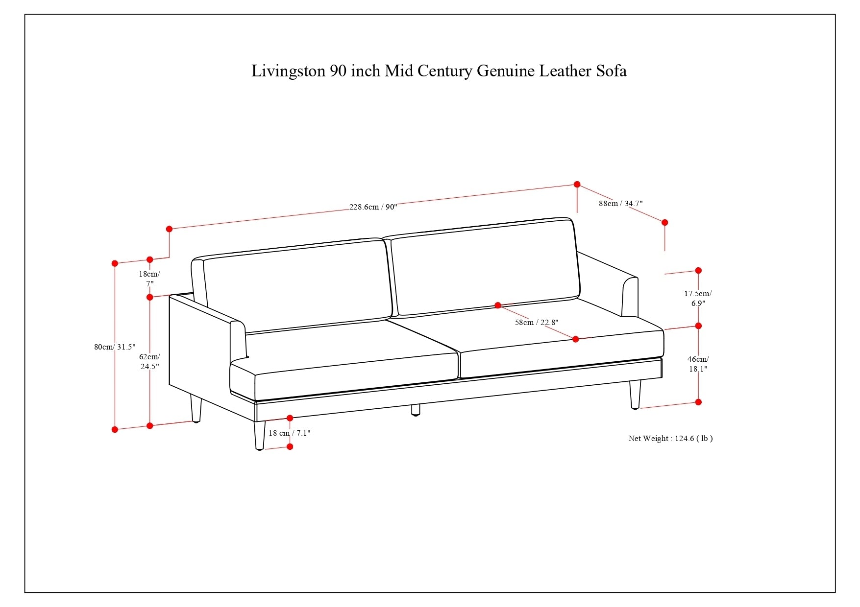 THE LIVINGSTON 90" SOFA