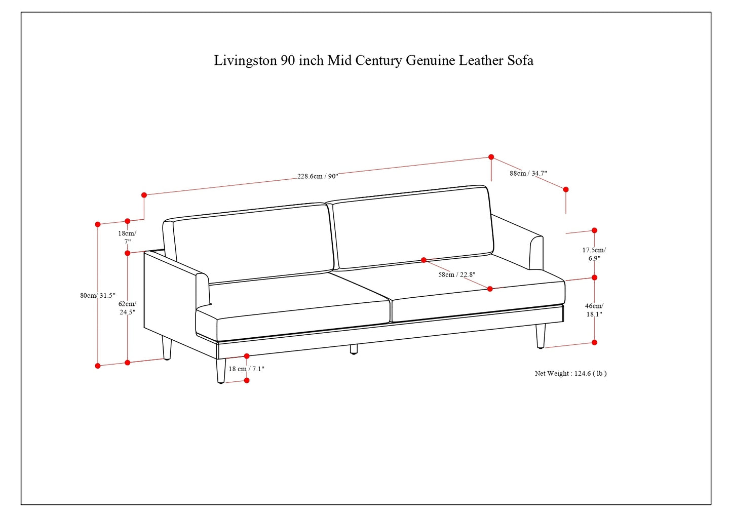 THE LIVINGSTON 90" SOFA