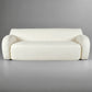 White sofa on a gray background