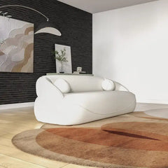 ANDREW Beige Boucle Sofa