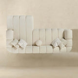 BEATRICE Modern Tufted Ivory Boucle Right Sectional Sofa