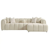 BEATRICE Modern Tufted Ivory Boucle Right Sectional Sofa