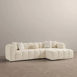 BEATRICE Modern Tufted Ivory Boucle Right Sectional Sofa