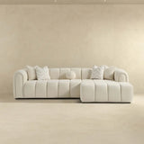 BEATRICE Modern Tufted Ivory Boucle Right Sectional Sofa