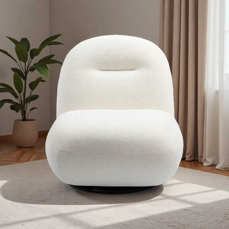 THE ICE FLOWER Luxury Velvet Armless Sofa Chair