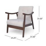 Mid-Century Modern Accent Tufted Armchair by Christopher Knight Home