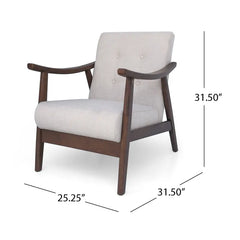 Mid-Century Modern Accent Tufted Armchair by Christopher Knight Home
