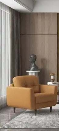 MILANO Camel Italian Leather Chair
