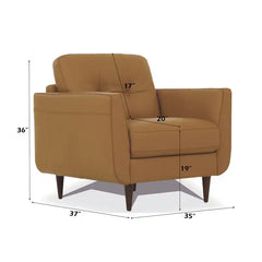 MILANO Camel Italian Leather Chair