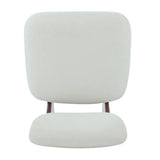 MOGLEY Minimalist Beige Lounge Chair With Walnut Finish