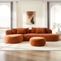 SOLARA L-Shaped Sofa With Ottoman
