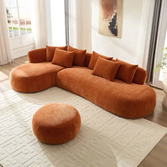 SOLARA L-Shaped Sofa With Ottoman
