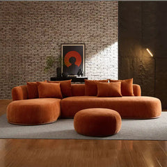 SOLARA L-Shaped Sofa With Ottoman