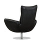 Global United 22" Modern Genuine Italian Leather Lounge Chair