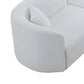 Luxury Modern Style Living Room Upholstery Curved Sofa with Chaise 2-Piece Set, Right Hand Facing Sectional, Boucle Couch, White