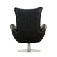 Global United 22" Modern Genuine Italian Leather Lounge Chair