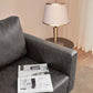 65'' Faux leather Sofas for Living Room, Black Couch Loveseat Small Spaces Bedroom with Solid Wooden Frame and Padded Cushion, Mid Century Modern Decor Love Seats Furniture, Black