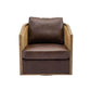 COOLMORE Swivel Barrel Chair, Comfy Round Accent Sofa Chair for Living Room, 360 Degree Swivel Barrel Club Chair, Leisure Arm Chair for Nursery, Hotel, Bedroom, Office, Lounge