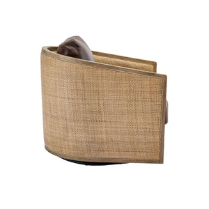 COOLMORE Swivel Barrel Chair, Comfy Round Accent Sofa Chair for Living Room, 360 Degree Swivel Barrel Club Chair, Leisure Arm Chair for Nursery, Hotel, Bedroom, Office, Lounge