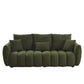 [video]MH 82" Premium Teddy fabric Sofa with 3 Back Pillows and 3 back Cushions Solid Wood Frame 3-Seater Sofa, Oversized Upholstered Chair for Living Room, Bedroom, Apartment and Office
