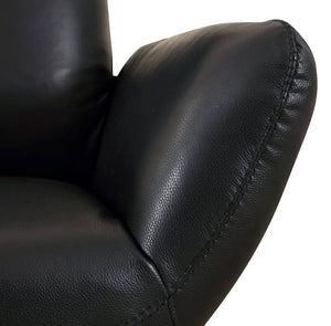 Global United 22" Modern Genuine Italian Leather Lounge Chair