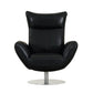 Global United 22" Modern Genuine Italian Leather Lounge Chair